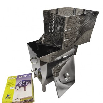 Scioglitore di cera con fornello a gas Mellarius - acciaio inox - grande