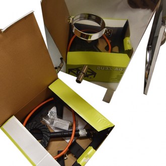 Scioglitore di cera con fornello a gas Mellarius - acciaio inox - grande