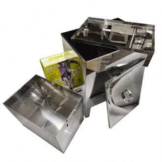 Scioglitore di cera con fornello a gas Mellarius - acciaio inox - grande