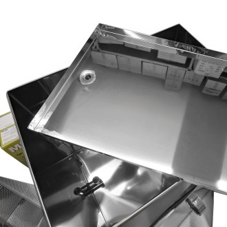 Scioglitore di cera con fornello a gas Mellarius - acciaio inox - grande