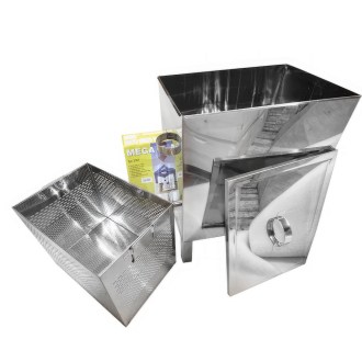 Scioglitore di cera con fornello a gas Mellarius - acciaio inox - grande