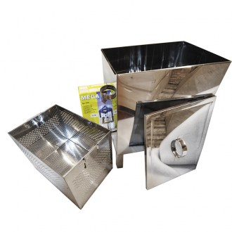 Scioglitore di cera con fornello a gas Mellarius - acciaio inox - grande