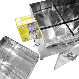 Scioglitore di cera con fornello a gas Mellarius - acciaio inox - grande