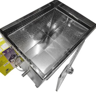 Scioglitore di cera con fornello a gas Mellarius - acciaio inox - grande