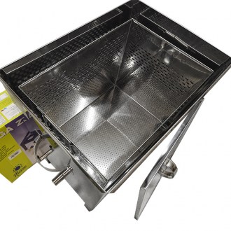 Scioglitore di cera con fornello a gas Mellarius - acciaio inox - grande