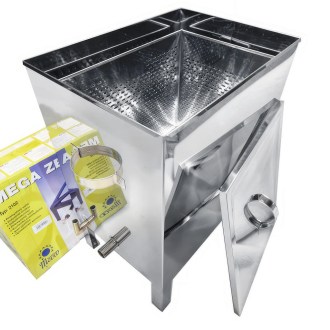 Scioglitore di cera con fornello a gas Mellarius - acciaio inox - grande