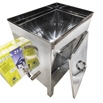 Scioglitore di cera con fornello a gas Mellarius - acciaio inox - grande