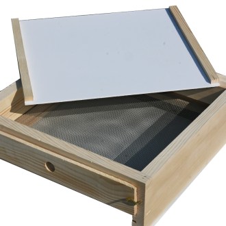 Fondo antivarroa completamente in rete - acciaio inox - arnia interamente in legno