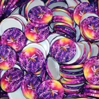 Coperchio per barattolo TO 82 - Ape e lavanda 700 pz - scatola intera - HO17