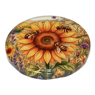 Capsula per vasetto TO 82 - Girasole dipinto 700 pz - scatola intera - HOJ4