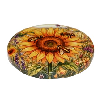 Capsula per vasetto TO 82 - Girasole dipinto - HOJ4