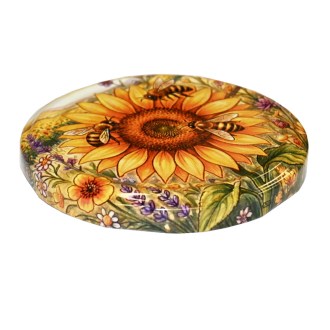 Capsula per vasetto TO 82 - Girasole dipinto - HOJ4