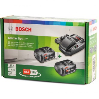 Set: caricabatterie AL1830CV + 2 batterie PBA 2,5Ah BOSCH