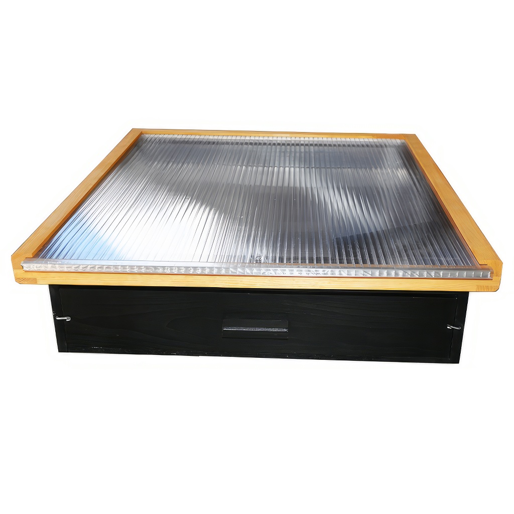 Fonditore di cera solare, policarbonato, acciaio inox NCZ 63x66 cm