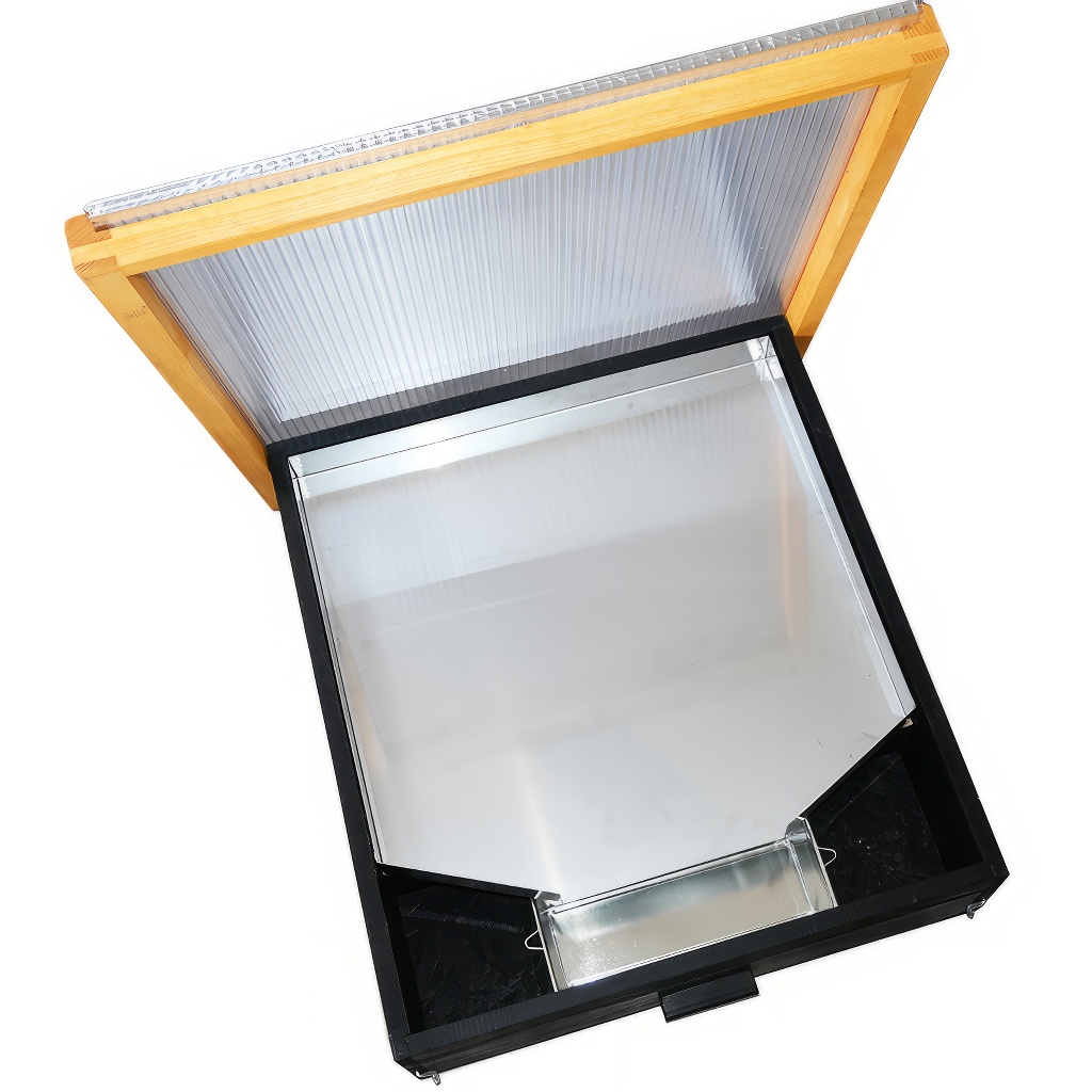 Fonditore di cera solare, policarbonato, acciaio inox NCZ 63x66 cm