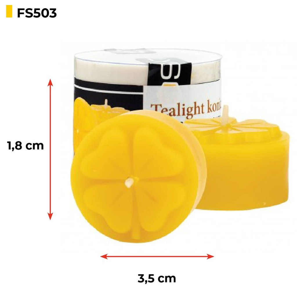 Stampo in silicone per candele - candela da tè trifoglio - 1,8 cm - FS503
