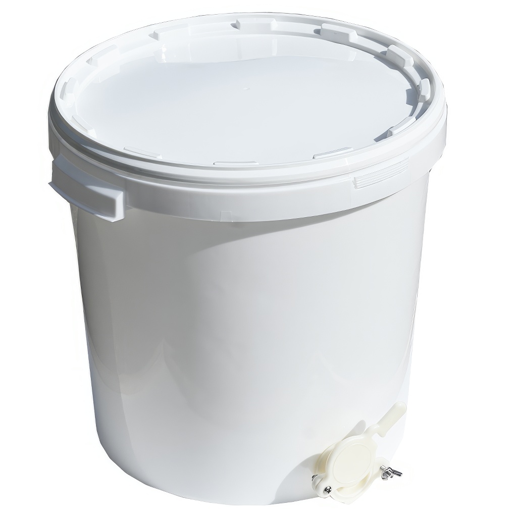 Contenitore per smielatura da 40 kg con valvola - bianco