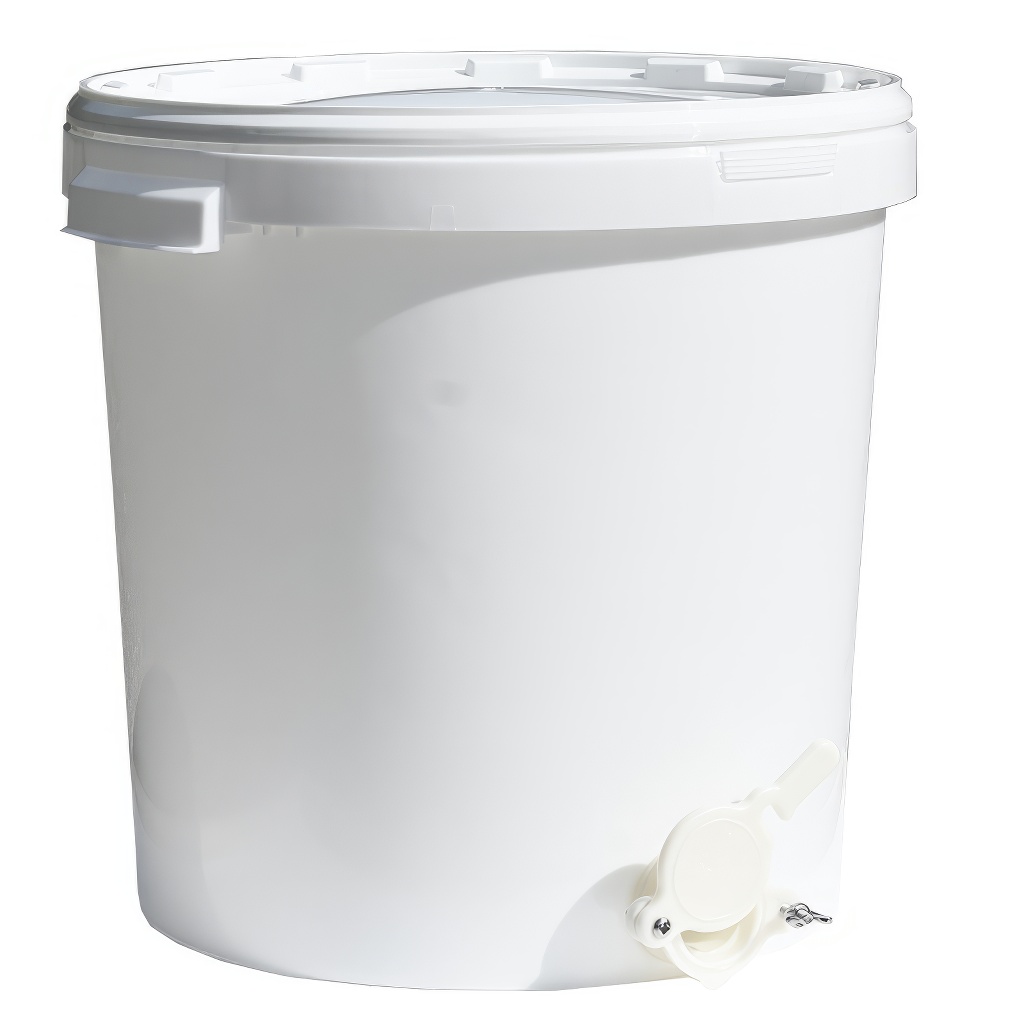 Contenitore per smielatura da 40 kg con valvola - bianco