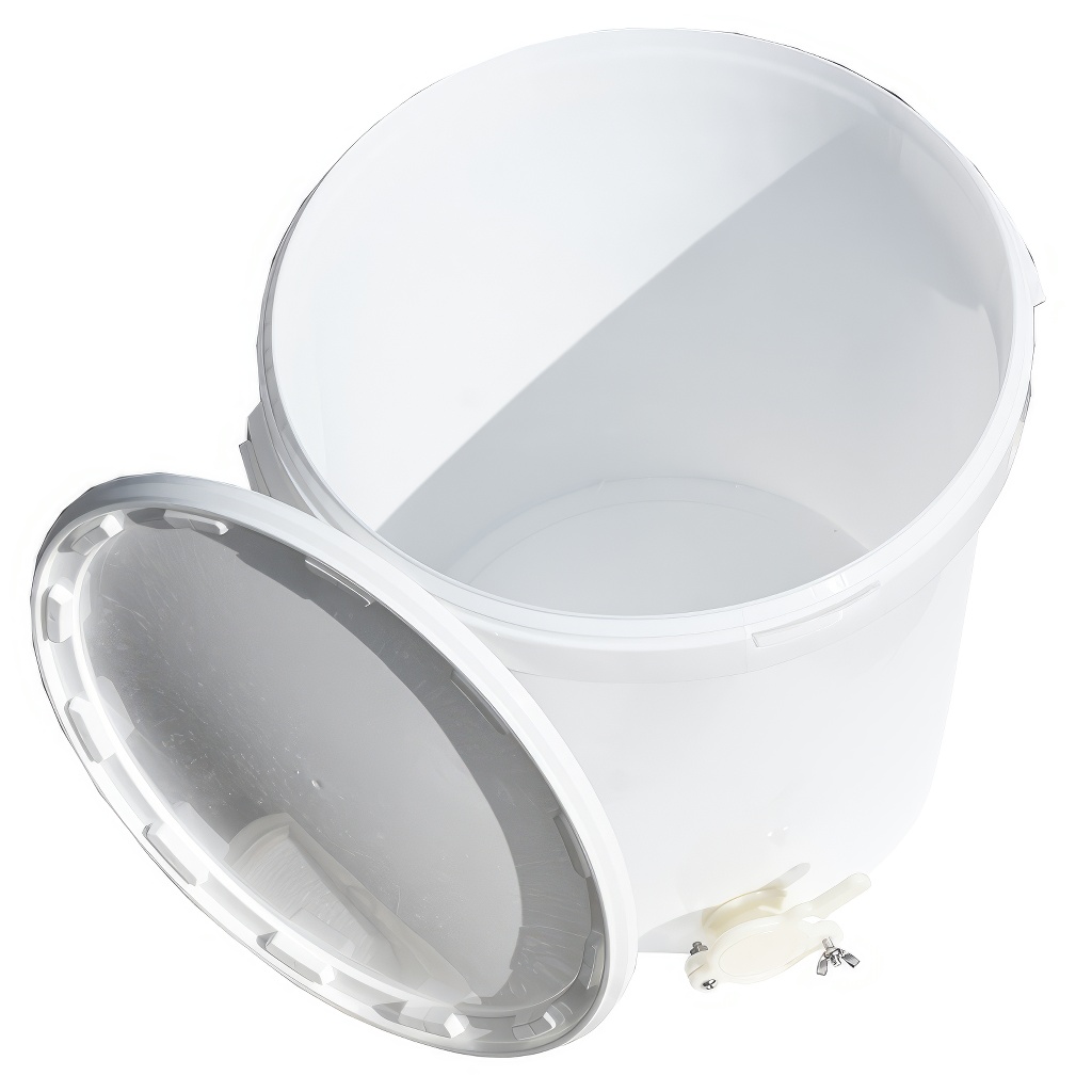 Contenitore per smielatura da 40 kg con valvola - bianco