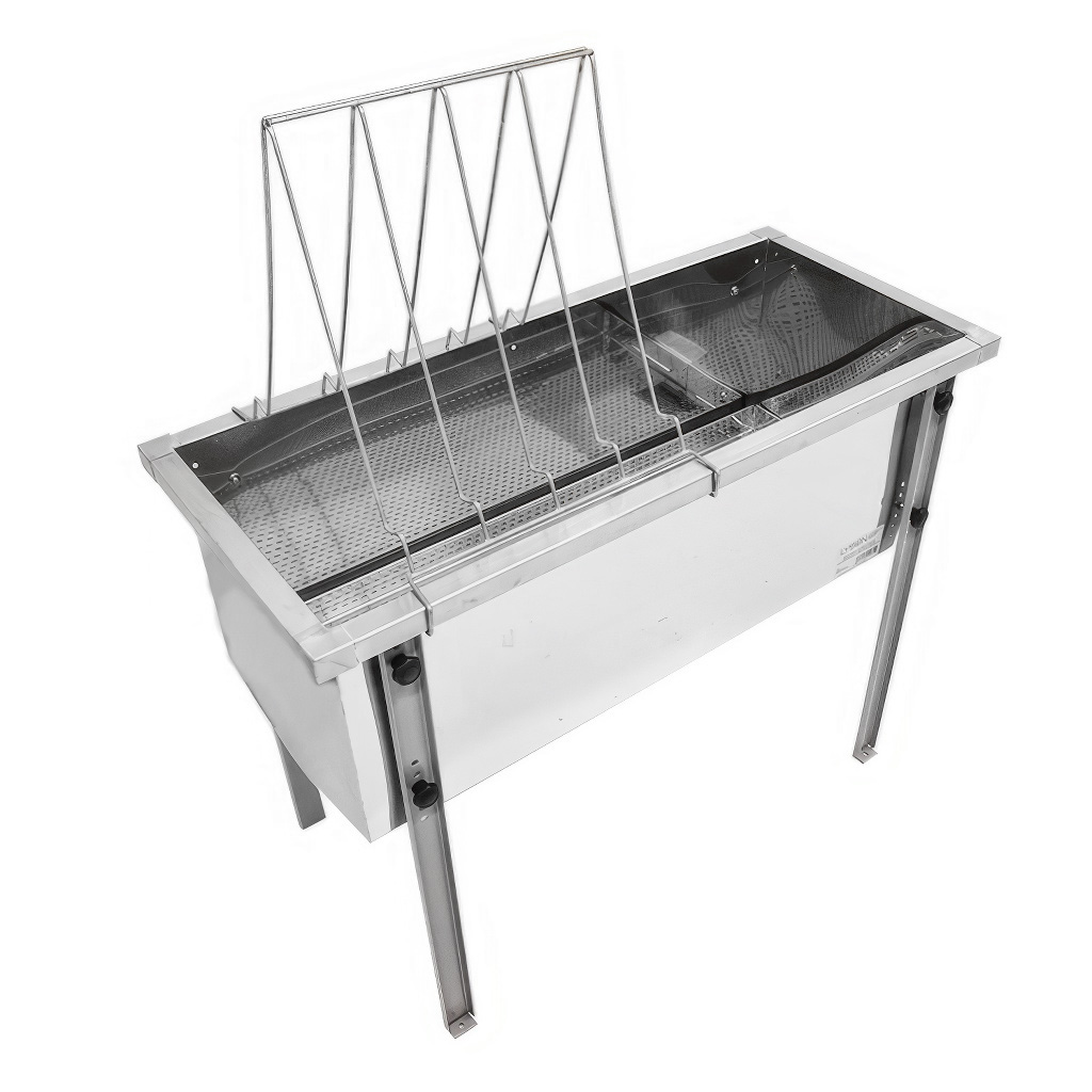 Banco per disopercolatura Lysoň Optima - vasca in acciaio inox - P 75 cm Langstroth
