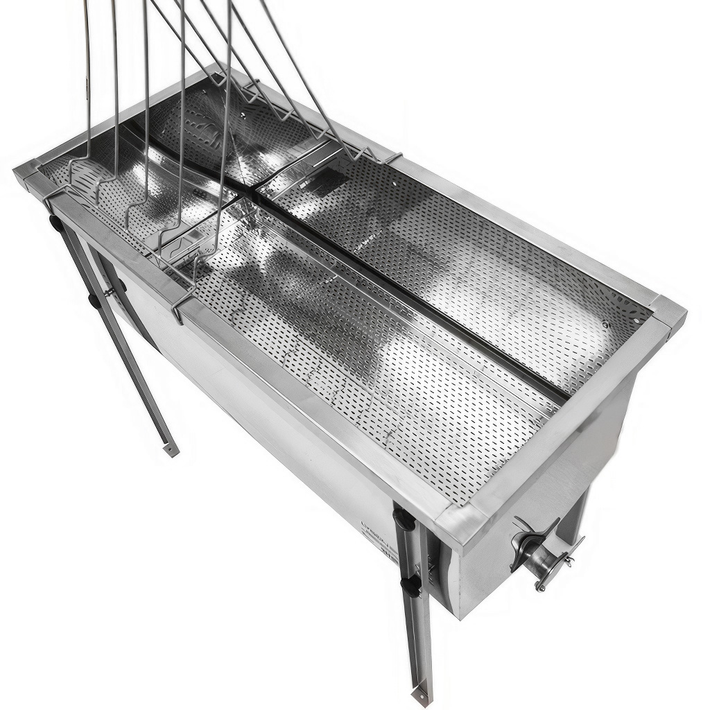 Banco per disopercolatura Lysoň Optima - vasca in acciaio inox - P 75 cm Langstroth