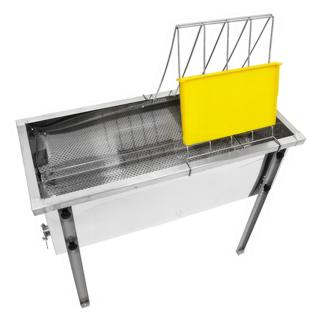 Banco per disopercolatura Lysoň Optima - vasca in acciaio inox - P 75 cm Langstroth