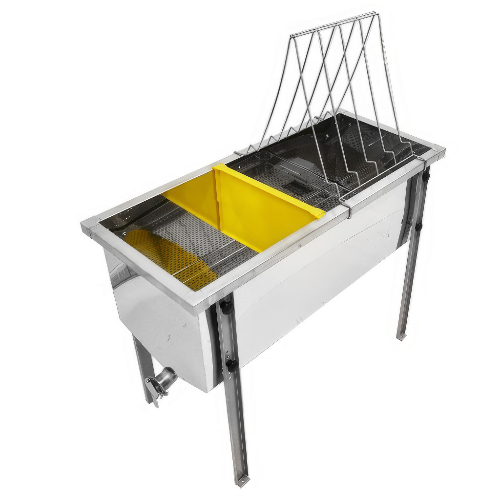 Banco per disopercolatura Lysoň Optima - vasca in acciaio inox - P 75 cm Langstroth