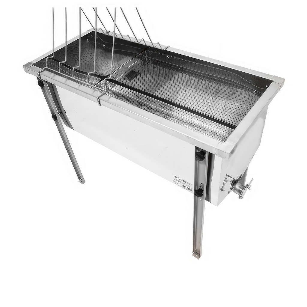 Banco per disopercolatura Lysoň Optima - vasca in acciaio inox - P 75 cm Langstroth