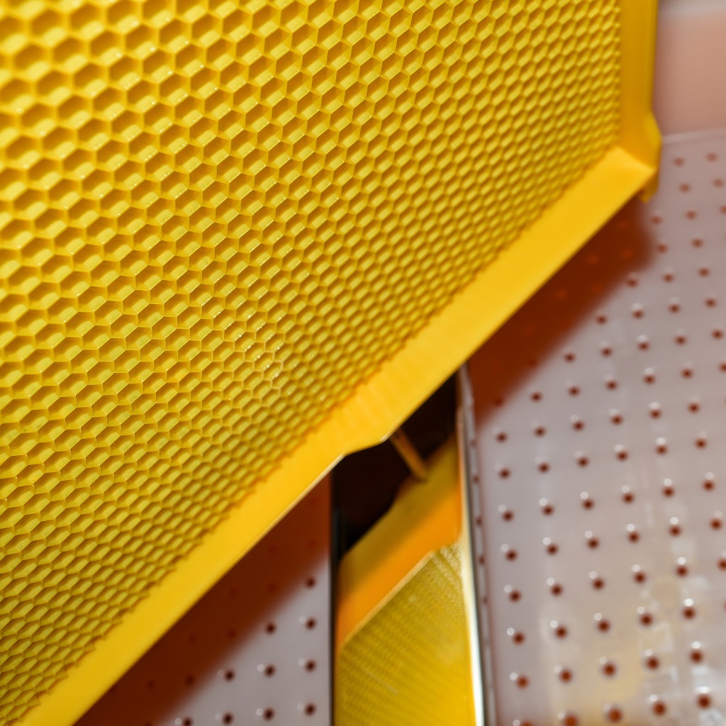 Vassoio per disopercolatura con supporto Mellarius - vasca in plastica - acciaio inox
