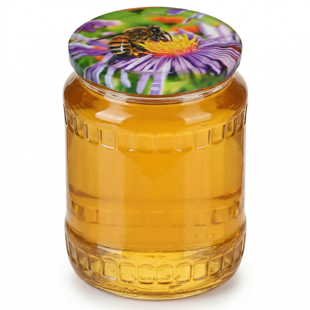 Coperchio per vasetto TO 82 - Fiore viola - HO19