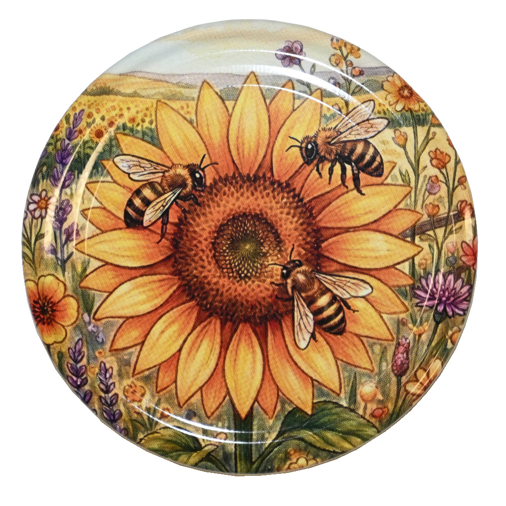 Capsula per vasetto TO 82 - Girasole dipinto - HOJ4