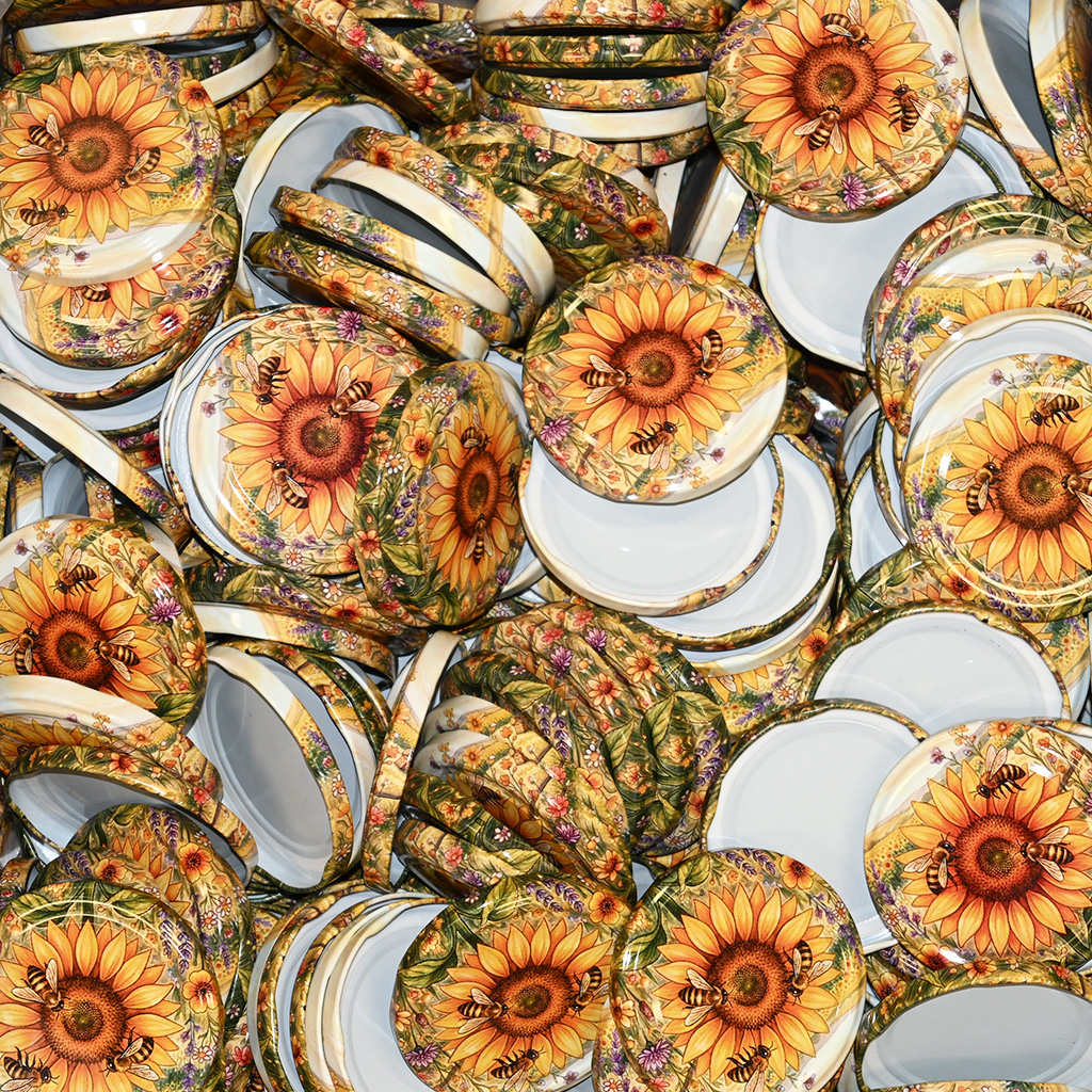 Capsula per vasetto TO 82 - Girasole dipinto - HOJ4