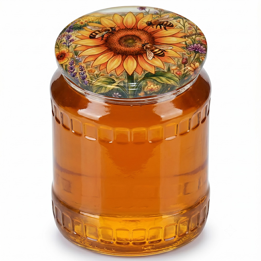 Capsula per vasetto TO 82 - Girasole dipinto - HOJ4
