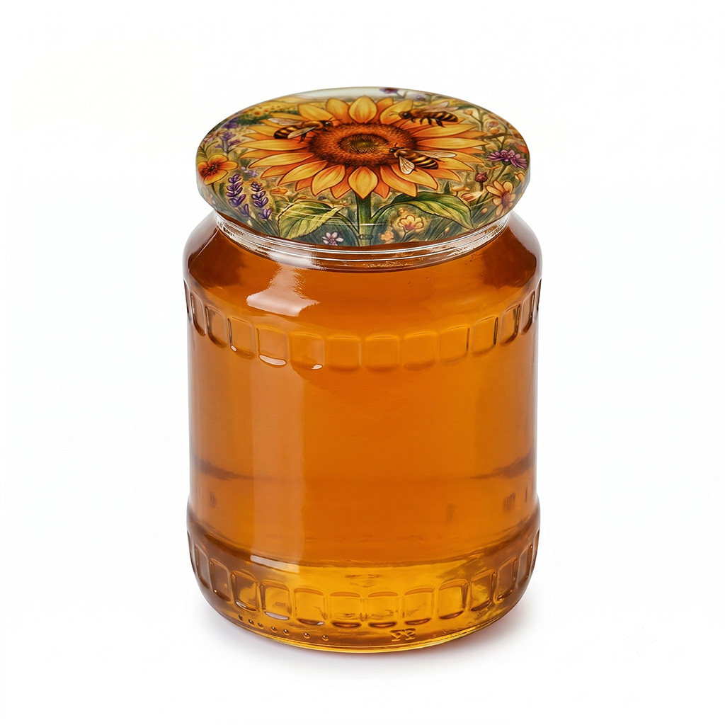 Capsula per vasetto TO 82 - Girasole dipinto 700 pz - scatola intera - HOJ4